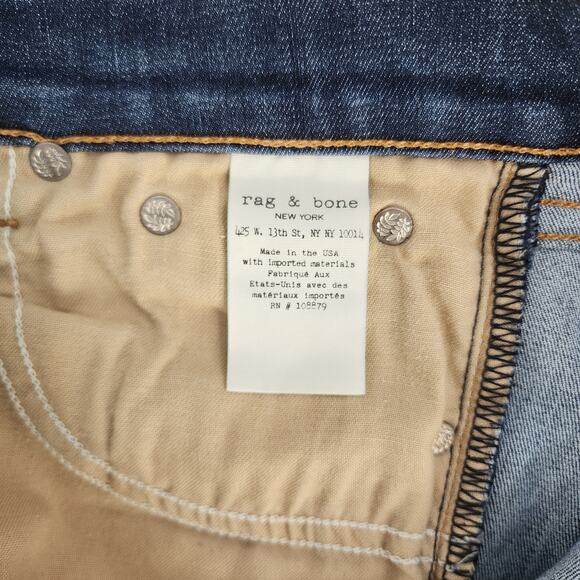 Rag & Bone 10 Inch Ankle Skinny Jeans Mad River Size 27 - Picture 9 of 11